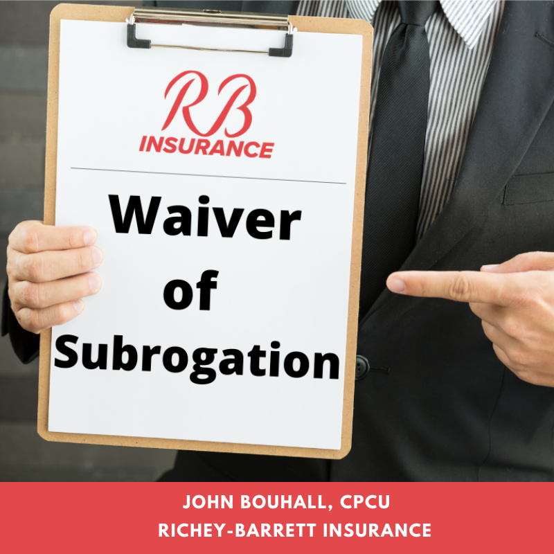 waiver of subrogation clipboard