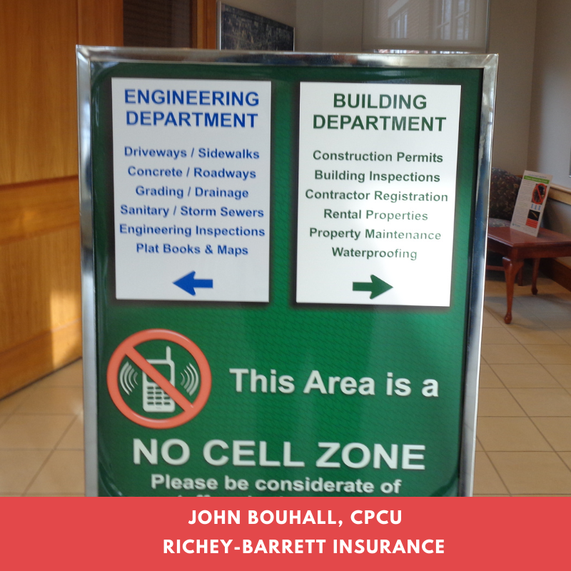 Building department sign